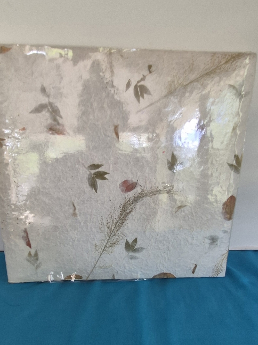 Handmade Paper Floral Cover Scrapbook Album 12x12 Sheet Protectors Add Photos